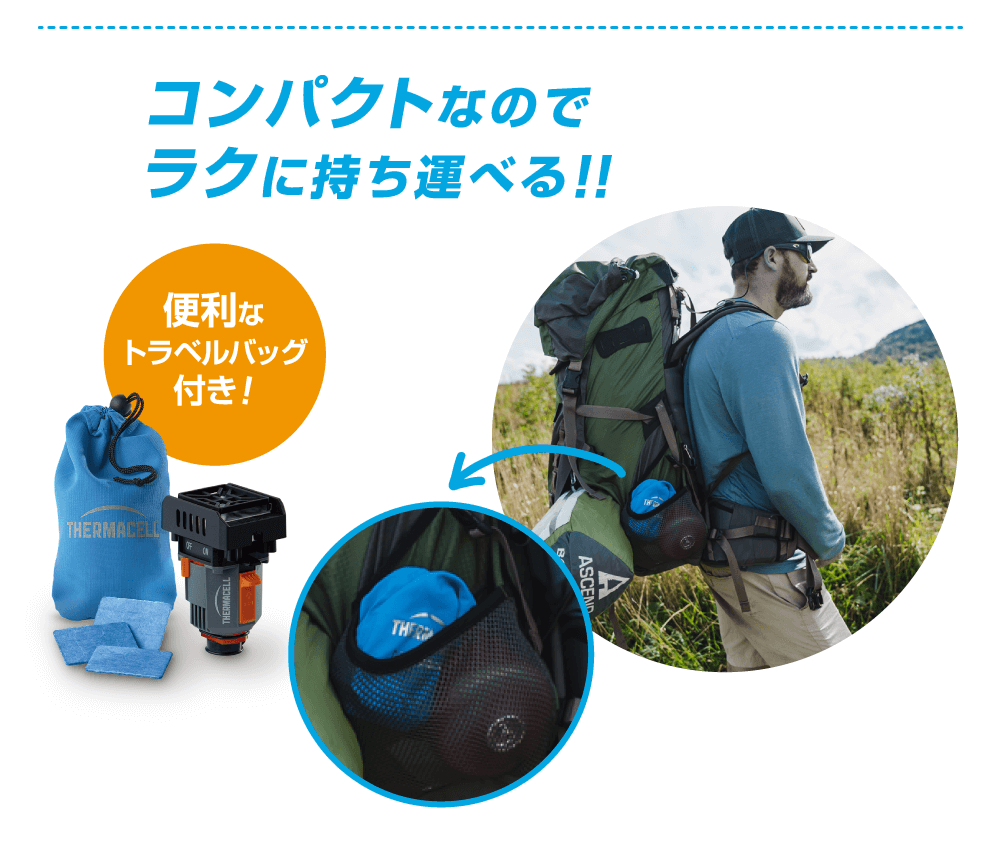 Thermacell アウトドア用ブユ・虫シールド Backpacker 本格派